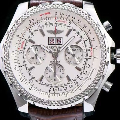 SA급 브라이틀링 남성용 밴틀리 6.75 빅데이트 화이트 다이얼 브라운다이얼 BRE4205 xx