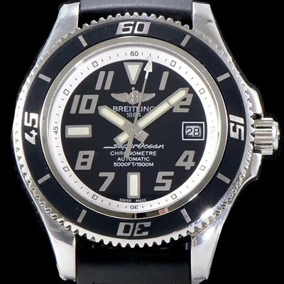 SA급 브라이틀링 남성용 2018년 신상 에어로마린 슈퍼오션 블랙다이얼 BRE0220 xx