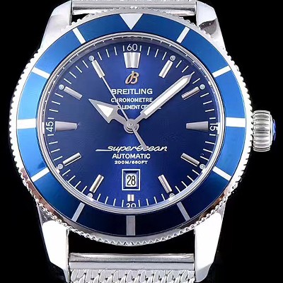 SA급 브라이틀링 남성용 슈퍼오션 헤리티지 45 블루다이얼 BRE0420 xx