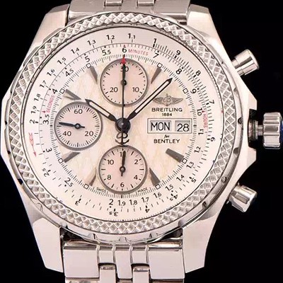 SA급 브라이틀링 남성용 벤틀리 지티2 크로노 그래프 화이트 다이얼 BRE0411 xx