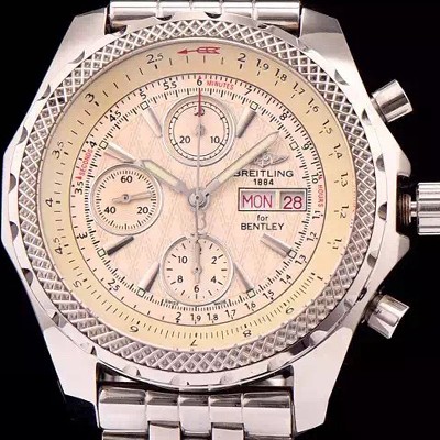 SA급 브라이틀링 남성용 벤틀리 지티2 크로노 그래프 화이트 다이얼 BRE0412 xx