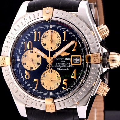SA급 브라이틀링 남성용 크로노매트 크로노그래프 블랙 다이얼 오토매틱 무브먼트 BRE0244 xx