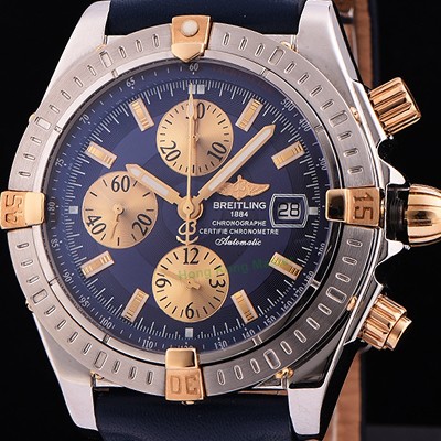 SA급 브라이틀링 남성용 크로노매트 크로노그래프 네이비 다이얼 오토매틱 무브먼트 BRE0200 xx