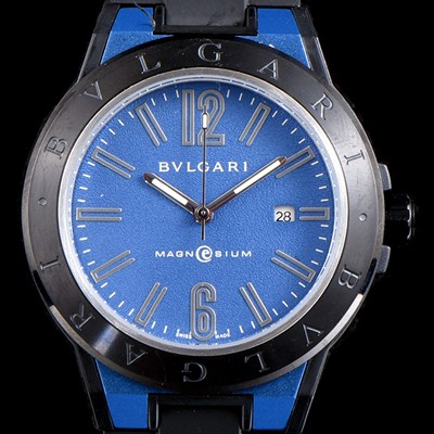 SA급 불가리 남성용 신상품 업데이트!! 디아고노 102364 DG41C3SMCVD 마그네슘 PVD 블루 다이얼 쿼츠 무브먼트 BVL4250 xx