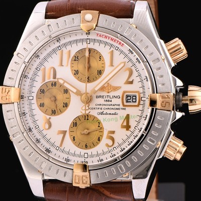 SA급 브라이틀링 남성용 크로노매트 크로노그래프 화이트 다이얼 오토매틱 무브먼트 BRE0241 xx