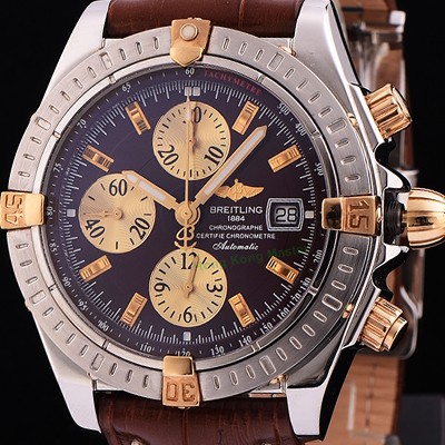 SA급 브라이틀링 남성용 크로노매트 크로노그래프 브라운 다이얼 오토매틱 무브먼트 BRE0242 xx