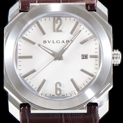 SA급 불가리 남성용 옥토 베스트에디션 화이트 다이얼 오토매틱 무브먼트 BVL4230 xx