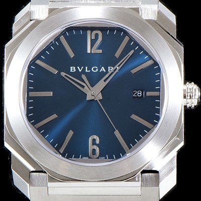 SA급 불가리 남성용 옥토102105 BGO38C3SSD 블루 다이얼 브레이슬릿 오토매틱 무브먼트 BVL4307 xx