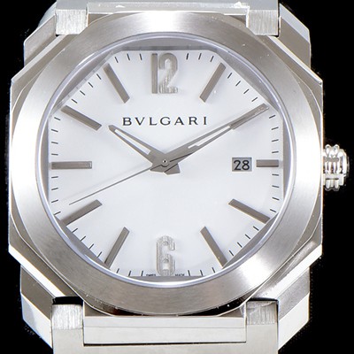 SA급 불가리 남성용 옥토102105 BGO38C3SSD 화이트 다이얼 브레이슬릿 오토매틱 무브먼트 BVL4303 xx