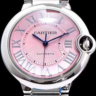 SA급 까르띠에 여성용 신상 발롱블루 W6920100모델 시계 핑크 다이얼 ETA2671-2 오토매틱 무브먼트 CAR0135 xx