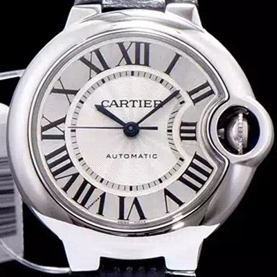 SA급 까르띠에 남성용 신형 UP!!발롱블루 드 까르띠에 W6900556 33-36mm 사이즈 화이트 실버 썬더스트 다이얼 오토매틱 무브먼트 CAR0030 xx