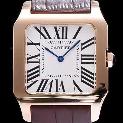 SA급 까르띠에 남성용 산토스 시리즈 화이트 다이얼 쿼츠 무브먼트 CAR0050 xx