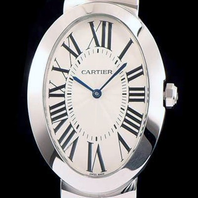 SA급 까르띠에 여성용 베누아 스위스 쿼츠 실버 베젤 화이트 다이얼 CAR0011 xx