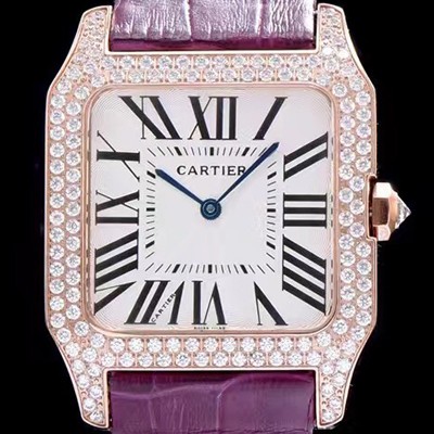 SA급 까르띠에 남성용 산토스 시리즈 화이트 다이얼 쿼츠 무브먼트 CAR0008 xx