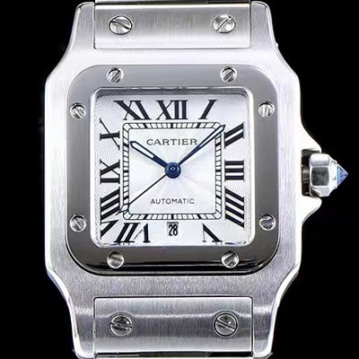 SA급 까르띠에 여성용 산토스 시리즈 W20055D6 화이트 다이얼 오토매틱 무브먼트 CAR0100 xx