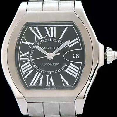 SA급 까르띠에 남성용 로드스터 스위스 2824 무브먼트 블랙 다이얼 CAR0304 xx