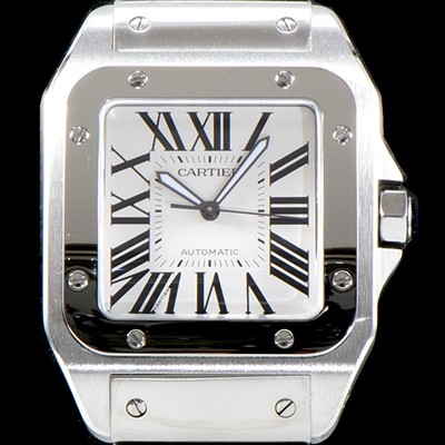 SA급 까르띠에 남성용 최신버전 업그레이드형!! 산토스 100주년 W200737G 라지 모델 베스트 에디션 크림빛 신형 다이얼 오토매틱 무브먼트 CAR4033 xx