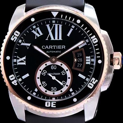 SA급 까르띠에 남성용 칼리브 드 까르띠에 블랙 다이얼 오토매틱 무브먼트 CAR0502 xx