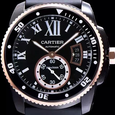 SA급 까르띠에 남성용 칼리브 드 까르띠에 블랙 다이얼 오토매틱 무브먼트 CAR0540 xx