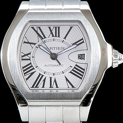 SA급 까르띠에 남성용 로드스터 스위스 2824 무브먼트 화이트 다이얼 CAR0300 xx