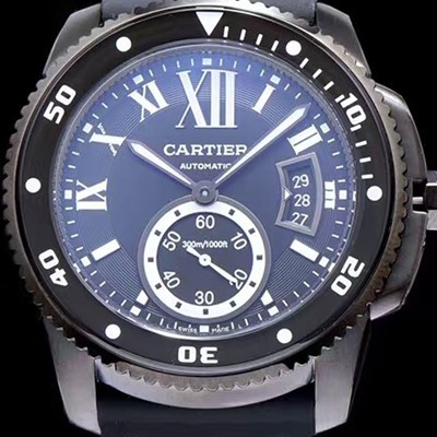 SA급 까르띠에 남성용 칼리브 드 까르띠에 블랙 다이얼 오토매틱 무브먼트 CAR0500 xx