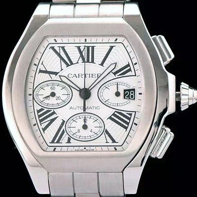 SA급 까르띠에 남성용 로드스터 크로노그래프 화이트다이얼 CAR0301 xx