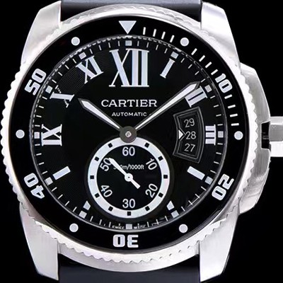 SA급 까르띠에 남성용 칼리브 드 까르띠에 다이버 블랙 다이얼 오토매틱 무브먼트 CAR0121 xx