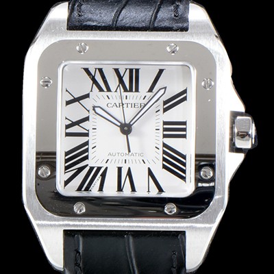 SA급 까르띠에 남성용 904L 신형스틸-Cal. 1847 UP!! 산토스 100 워치 W20106X8 라지 모델 크림빛 신형 다이얼 오토매틱 무브먼트 CAR4005 xx