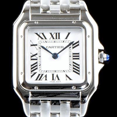 SA급 까르띠에 남성용 여성들 위한 아이콘!! 팬더 드 까르띠에 워치 WSPN0007 GF 미듐 모델 스틸 화이트 다이얼 브레이슬릿 일본 수입산 쿼츠 무브먼 CAR0010 xx