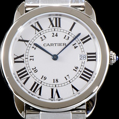 SA급 까르띠에 여성용 솔로 드 까르띠에 W6701005 화이트 다이얼 쿼츠 무브먼트 CAR0503 xx