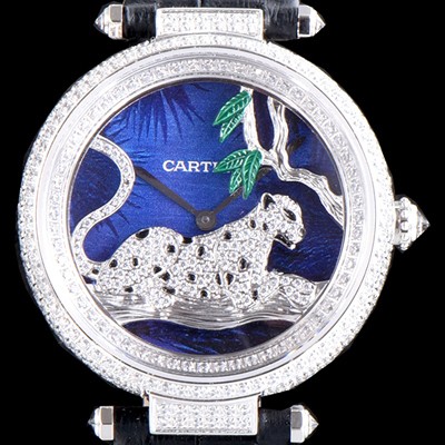 SA급 까르띠에 남성용 팬더 오 끌레르 드 륀 드 까르띠에 HPI00712 하이 쥬얼 세팅 픽첼 다이얼 스위스 쿼츠 무브먼 CAR0014 xx