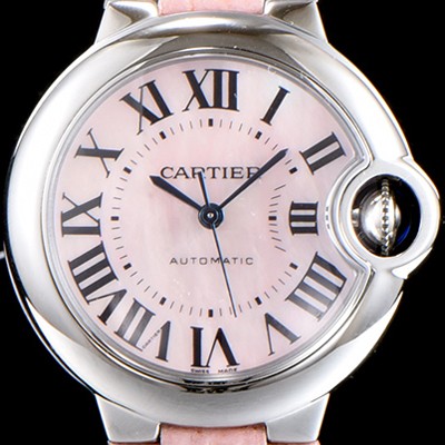 SA급 까르띠에 여성용 발롱블루 2019신상 33mm 핑크 다이얼 오토매틱 무브먼트 CAR0550 xx