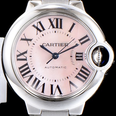 SA급 까르띠에 여성용 발롱블루 2019신상 33mm 핑크 다이얼 오토매틱 무브먼트 CAR0550 xx