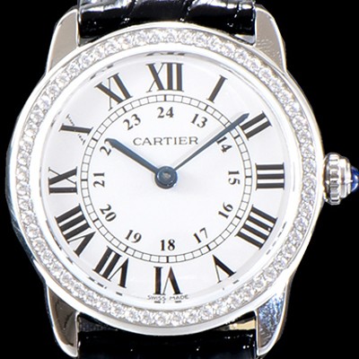 SA급 까르띠에 여성용 솔로 드 까르띠에 WR000251 화이트 다이얼 쿼츠 무브먼트 CAR0512 xx