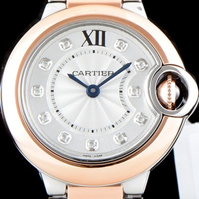 SA급 까르띠에 여성용 2019신상 발롱블루 W3BB0006 33mm 화이트 큐빅다이얼 쿼츠 무브먼트 CAR0101 xx