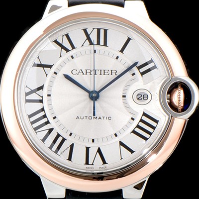 SA급 까르띠에 남성용 2019신상 발롱블루 W2BB0004 18K 로즈골드 42mm 화이트 다이얼 ETA2824-2 오토매틱 무브먼트 CAR0502 xx