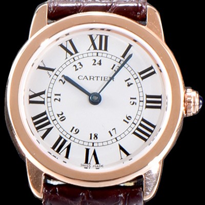 SA급 까르띠에 남성용 솔로 드 까르띠에 W6800151 화이트 다이얼 쿼츠 무브먼트 CAR0510 xx