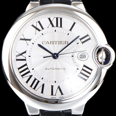 SA급 까르띠에 남성용 2019신상 발롱블루 W69016Z4 42mm 악어가죽 밴드 화이트 다이얼 오토매틱 무브먼트 CAR0500 xx