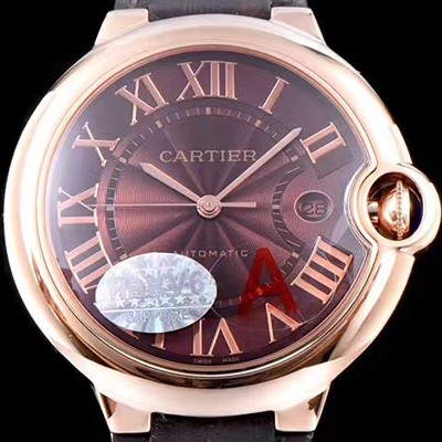 SA급 까르띠에 남성용 발롱블루 W6920037 브라운 다이얼 오토매틱 무브먼트 CAR0110 xx