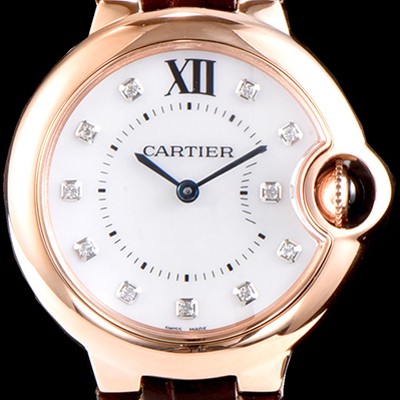 SA급 까르띠에 여성용 발롱블루 드 까르띠에 WE902063 스위스 쿼츠 화이트다이얼 CAR0350 xx