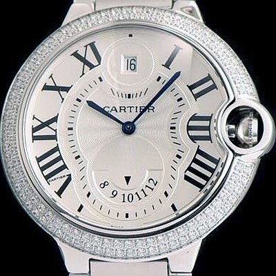 SA급 까르디에 남성용 발롱블루 화이트 다이얼 오토매틱 무브먼트 CAR0039 xx