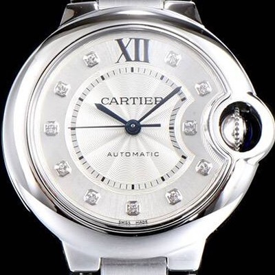 SA급 까르디에 여성용 발롱블루 WE902074 오토매틱 화이트 다이얼 33mm CAR0044 xx