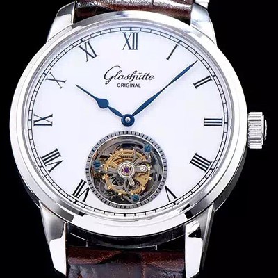 SA급 글라슈테 오리지날 남성용 글라슈테 화이트 다이얼 투어빌론 무브먼트 GLA4200 xx