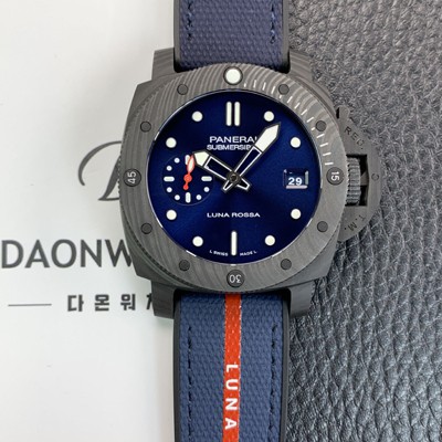 SA급 파네라이 남성용 서브머시블 루나로사 PAM01563 카보테크 42mm 오토매틱 Cal P. 900타입 블루 다이얼 pan5232 xx