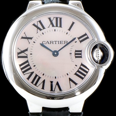 SA급 까르띠에 여성용 발롱블루 드 까르띠에 스위스 쿼츠 화이트다이얼 CAR0314 xx