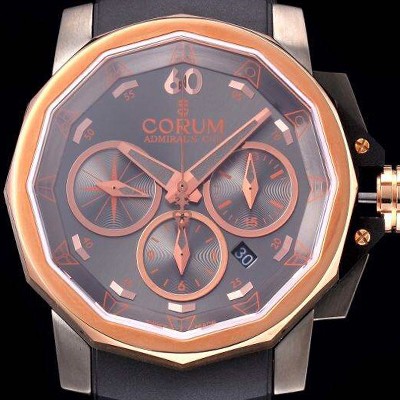 SA급 코럼 남성용 어드미럴컵 첼린져 44 스핏 세컨즈 그레이다이얼 COR020 xx