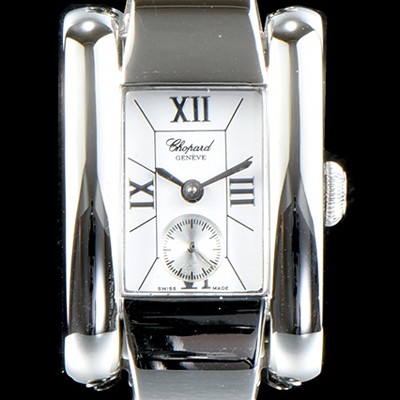 SA급 쇼파드 여성용 라 스트라다 스위스 쿼츠 화이트 베젤 실버다이얼 CHO0413 xx