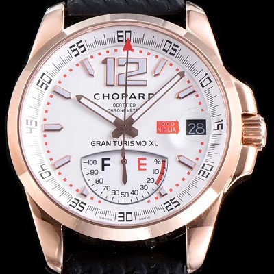 SA급 쇼파드 남성용 클레식 레이싱 161272-5001 밀레 밀레밀리아 1000 모델 18k 로즈골드 화이트 다이얼 ETA 2824-2오토매틱 무브먼 CHO0405 xx