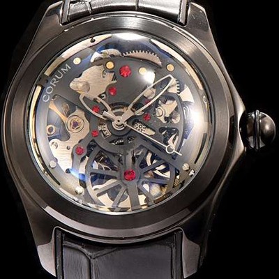 SA급 코롬 남성용 버블 시쓰루 다이얼 로즈 골드 베 COR000 xx