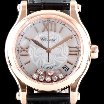 SA급 쇼파드 여성용 베스트셀러!!해피 스포츠 274808-5001 36MM 스테인리스 스틸 다이아몬드UP!! 고급스러운 18K로즈골드 케이스 화이트 다이얼 오토매틱 무브먼트 CHO0240 xx